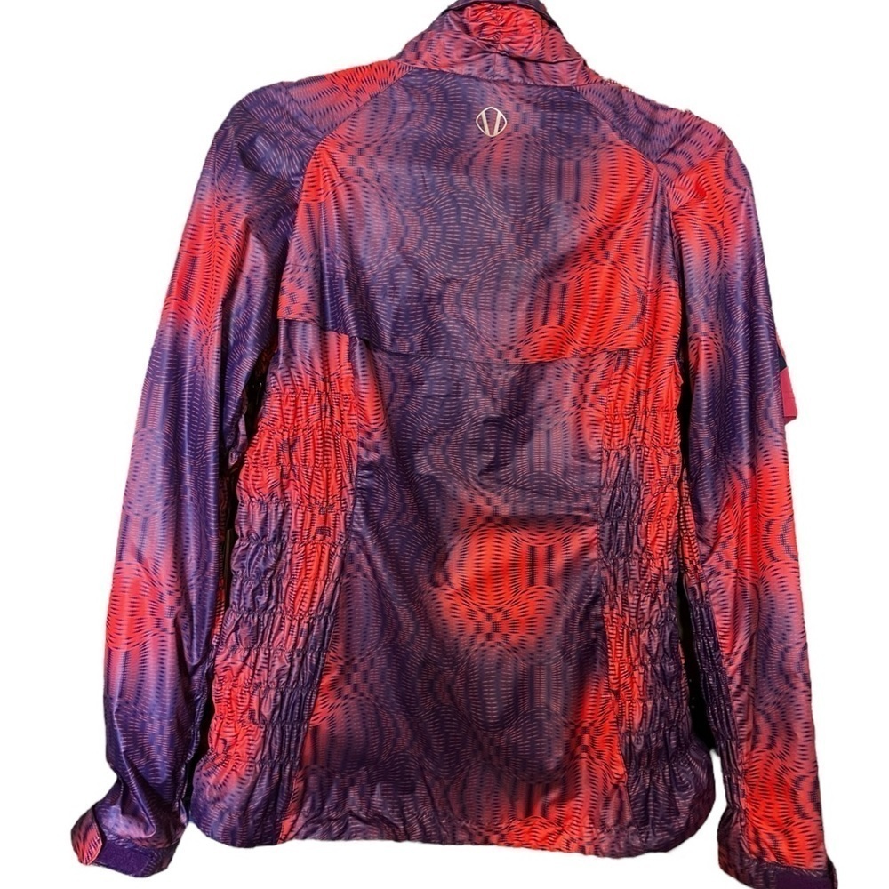 Sunice Wind Jacket Peach Purple Sport Wind Jacket Gathered Side Panels Zip S NWT - Picture 3 of 10